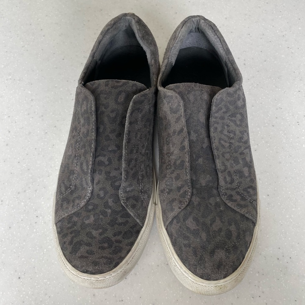 J/Slides Gray Leopard Print Heidi Slip On Platfor… - image 4